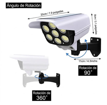 Foco Solar LED CamPro™ — Sensor de Movimiento + Efecto Cámara de Seguridad
